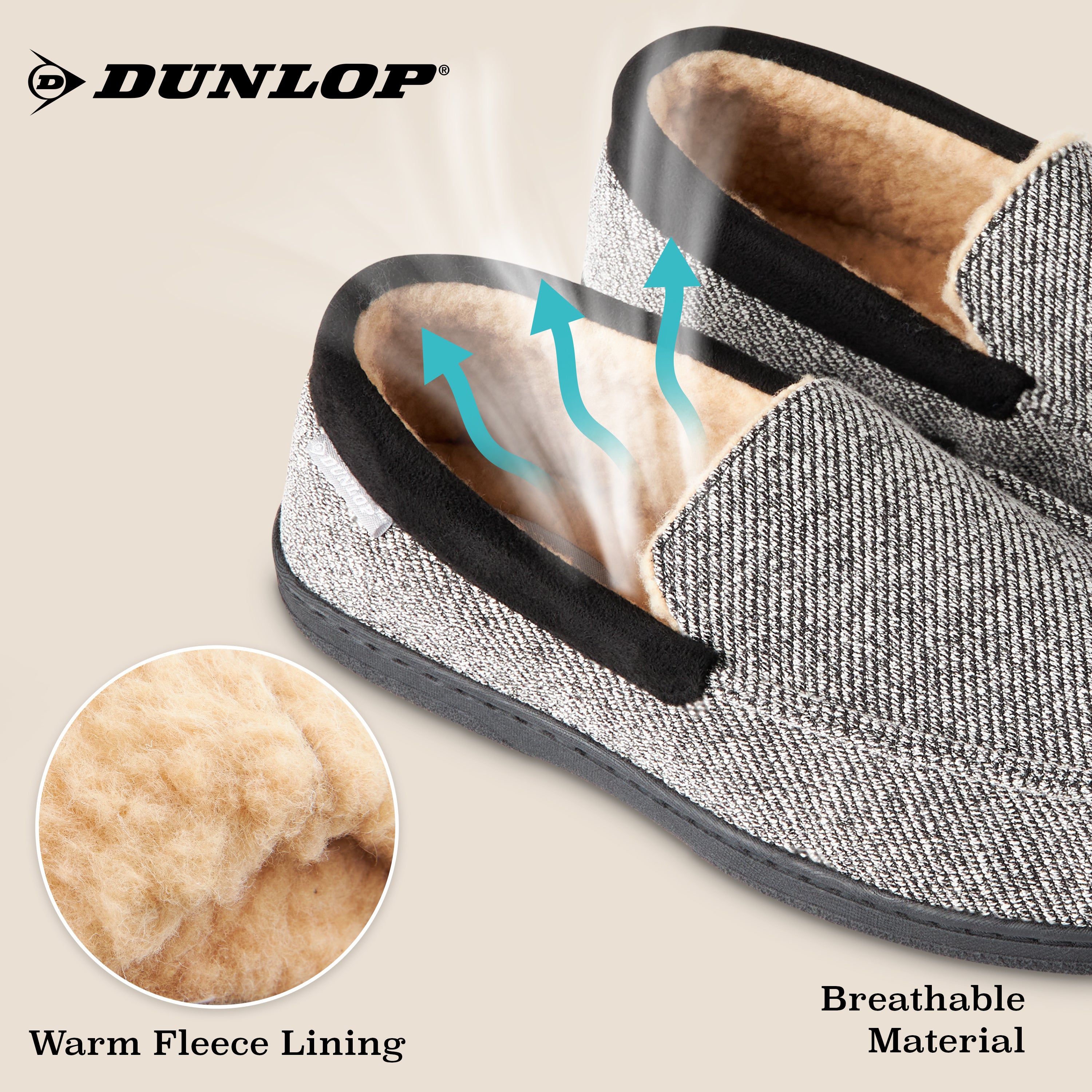 Dunlop Moccasins Slippers for Men With Rubber Sole - Get Trend