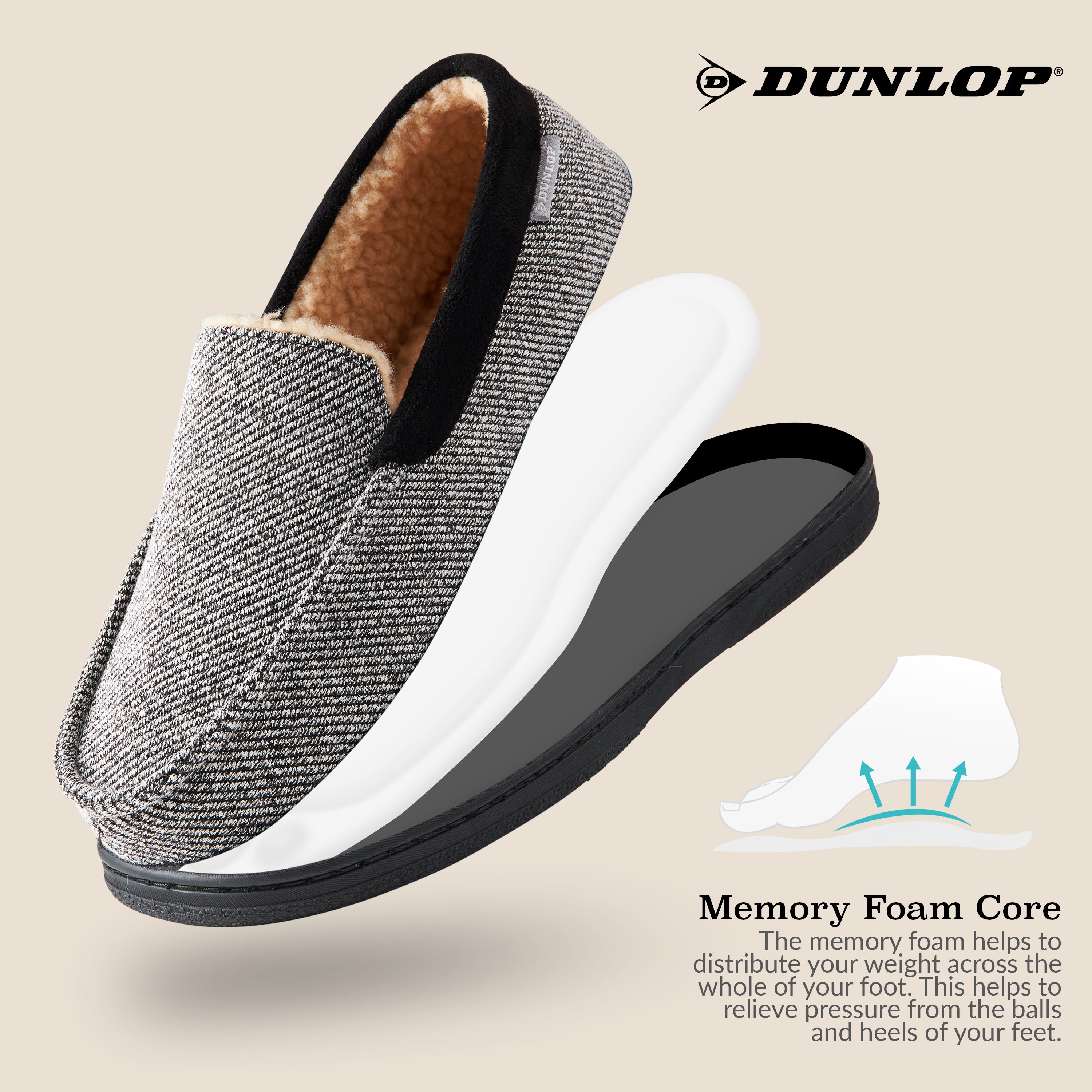 Dunlop Moccasins Slippers for Men With Rubber Sole - Get Trend