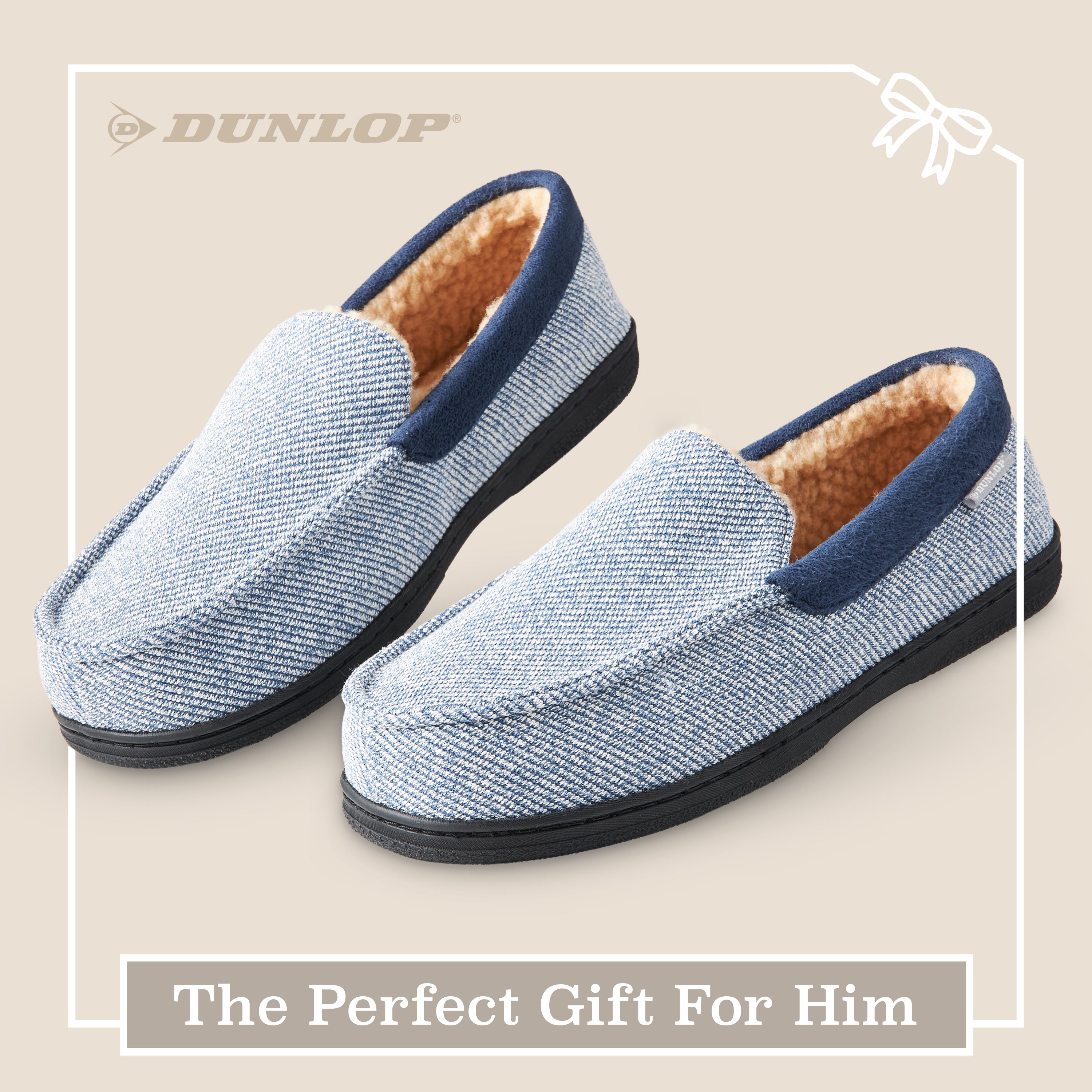 Dunlop Moccasins Slippers for Men With Rubber Sole - Get Trend