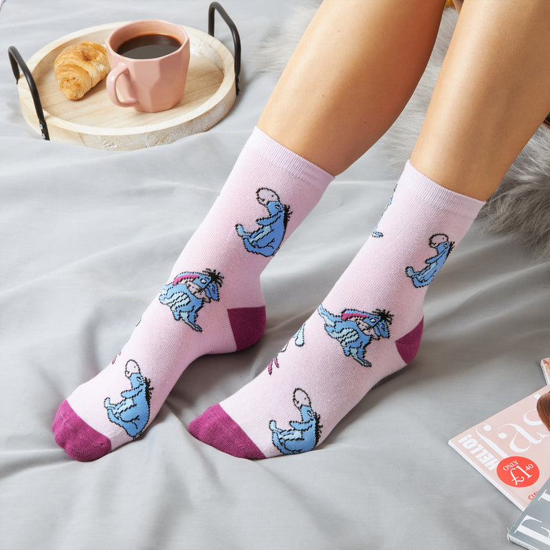 Disney Women’s Socks - 5 Pairs Eeyore Socks, Winnie The Pooh Gifts
