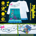 Disney Girls Nightdress, Encanto Long Sleeve Nightie for Girls - Get Trend