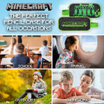 Minecraft Black Pencil Case, Black, School Supplies Pencil Cases Large Capacity - Get Trend