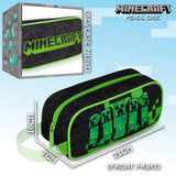 Minecraft Black Pencil Case, Black, School Supplies Pencil Cases Large Capacity - Get Trend