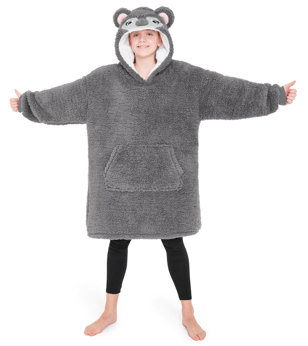CityComfort Girls Oversized Blanket Hoodie Kids Fleece Fluffy Snuggle Hoodies - Get Trend