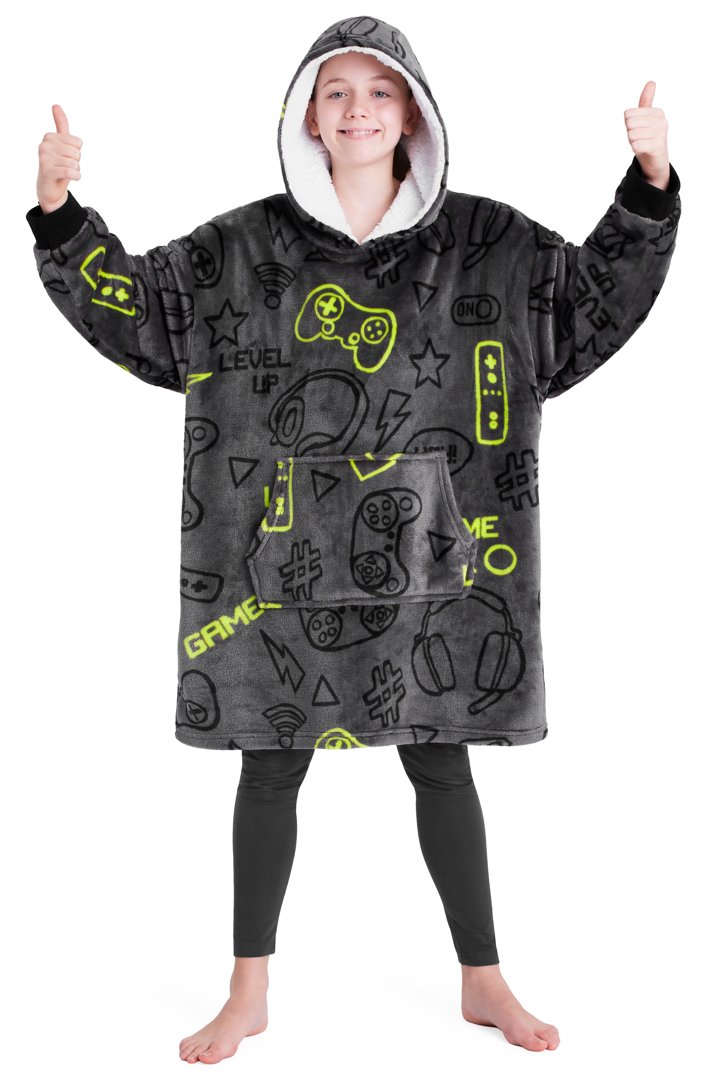 CityComfort Hoodie For Boys, Fleece Oversized Hoodie Blanket - Get Trend
