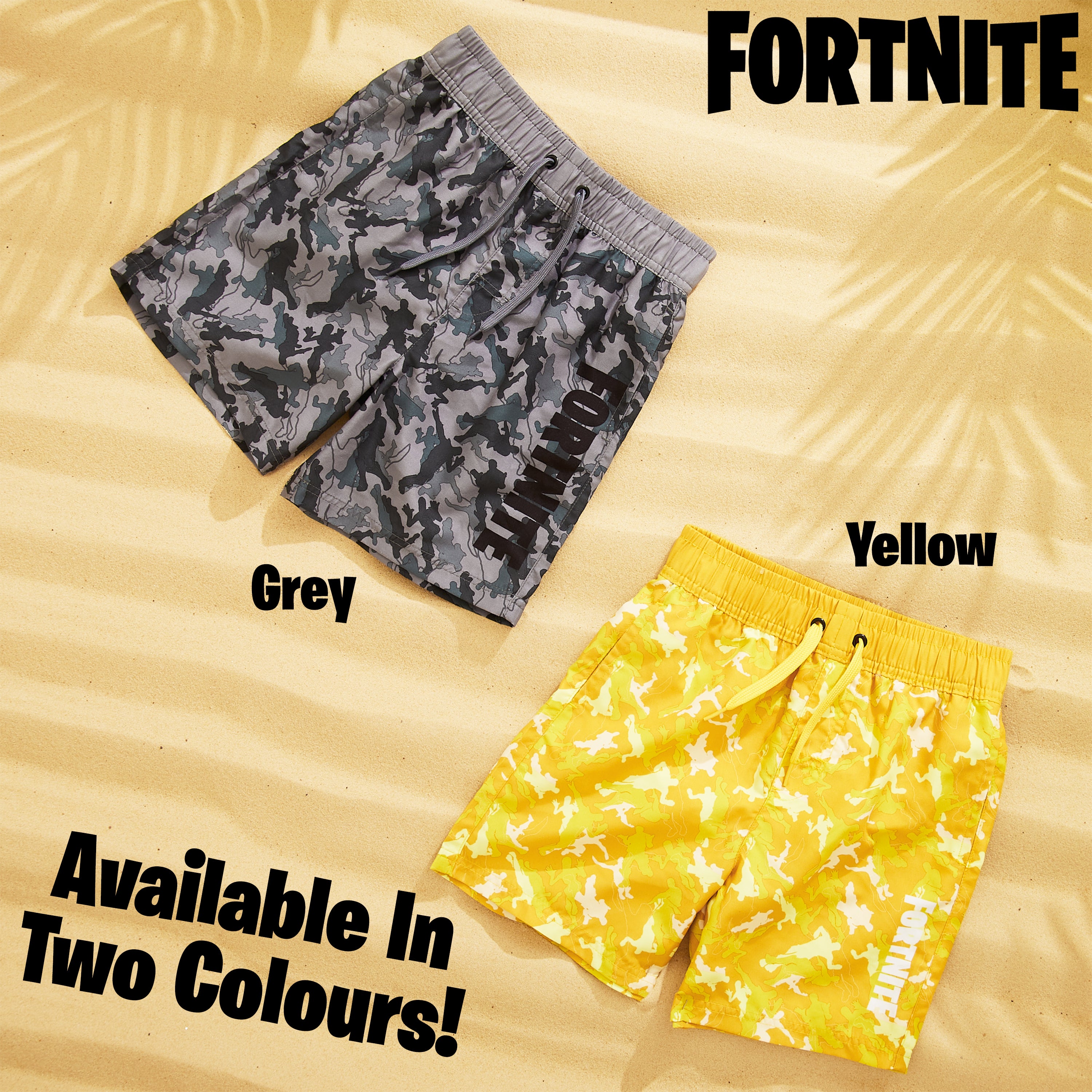 Fortnite Swim Shorts Trunks with Emote Print & Elasticated Waist for Boys Teens - Get Trend