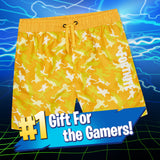Fortnite Swim Shorts Trunks with Emote Print & Elasticated Waist for Boys Teens - Get Trend