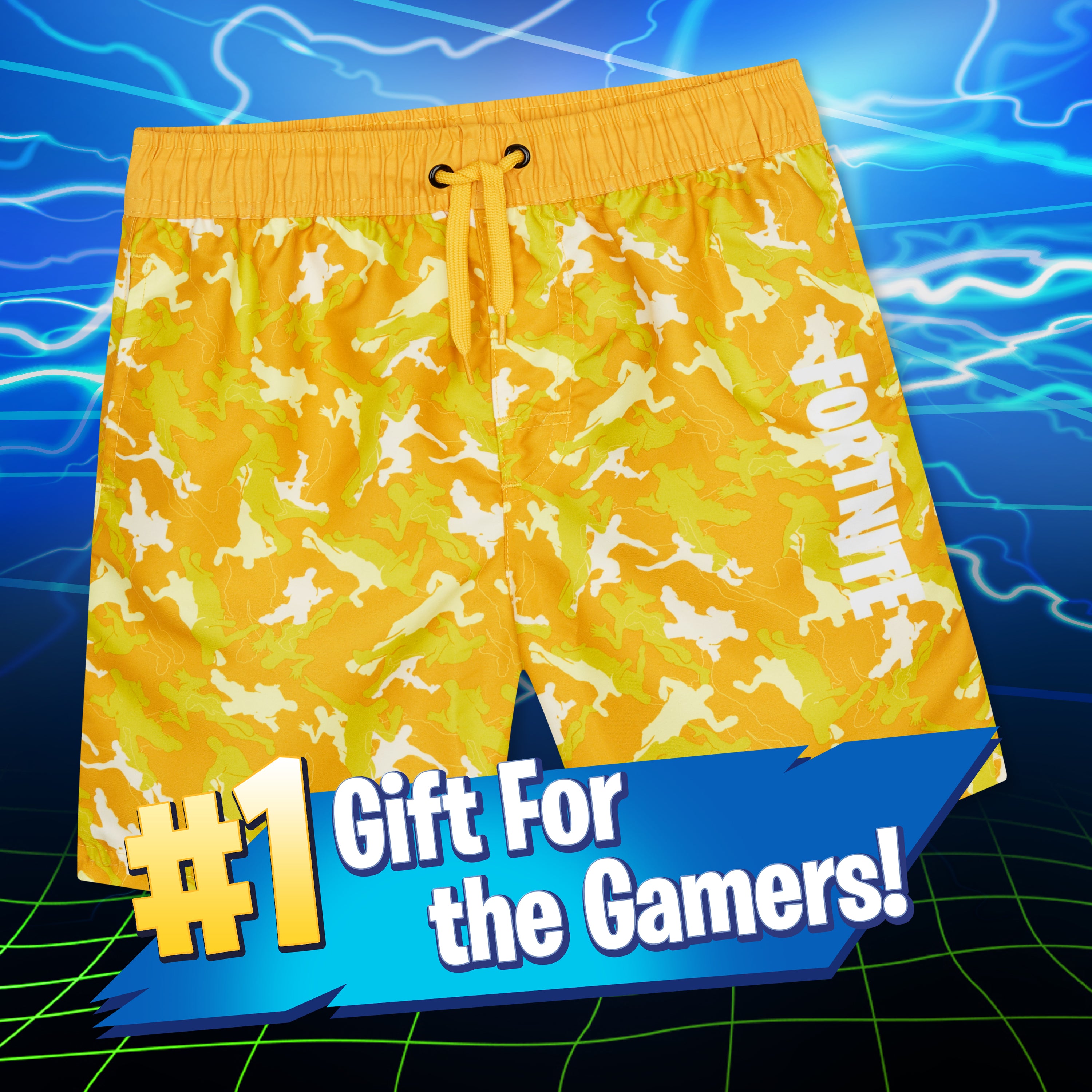 Fortnite Swim Shorts Trunks with Emote Print & Elasticated Waist for Boys Teens - Get Trend