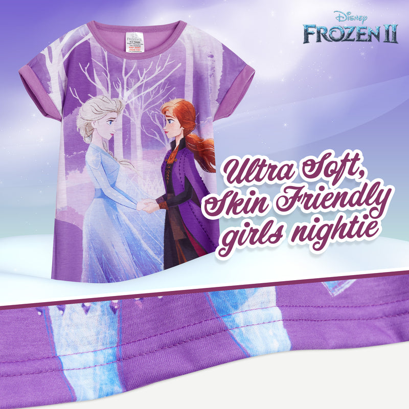 Disney Frozen Short Sleeve Super Soft Nightie for Girls - Get Trend