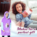 Disney Oversized Hoodie Blanket for Girls, Frozen Gifts for Girls (Multi) - Get Trend