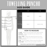 CityComfort Adults Hooded Towel Poncho Hooded Terry Towelling Poncho - Get Trend