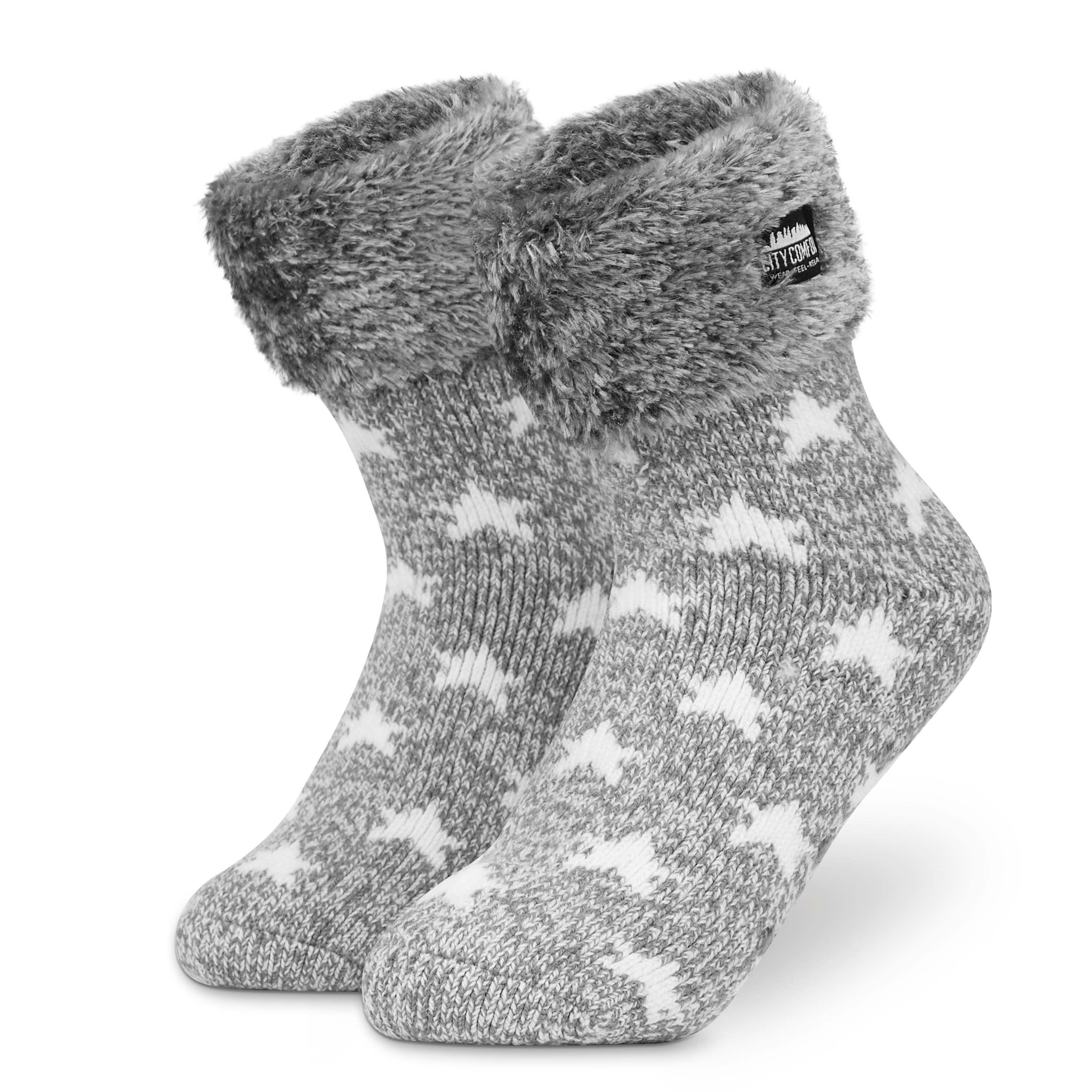 CityComfort Slipper Socks, Women Fluffy Socks Non Slip, Warm Cosy Gifts for Her Multiple Designs