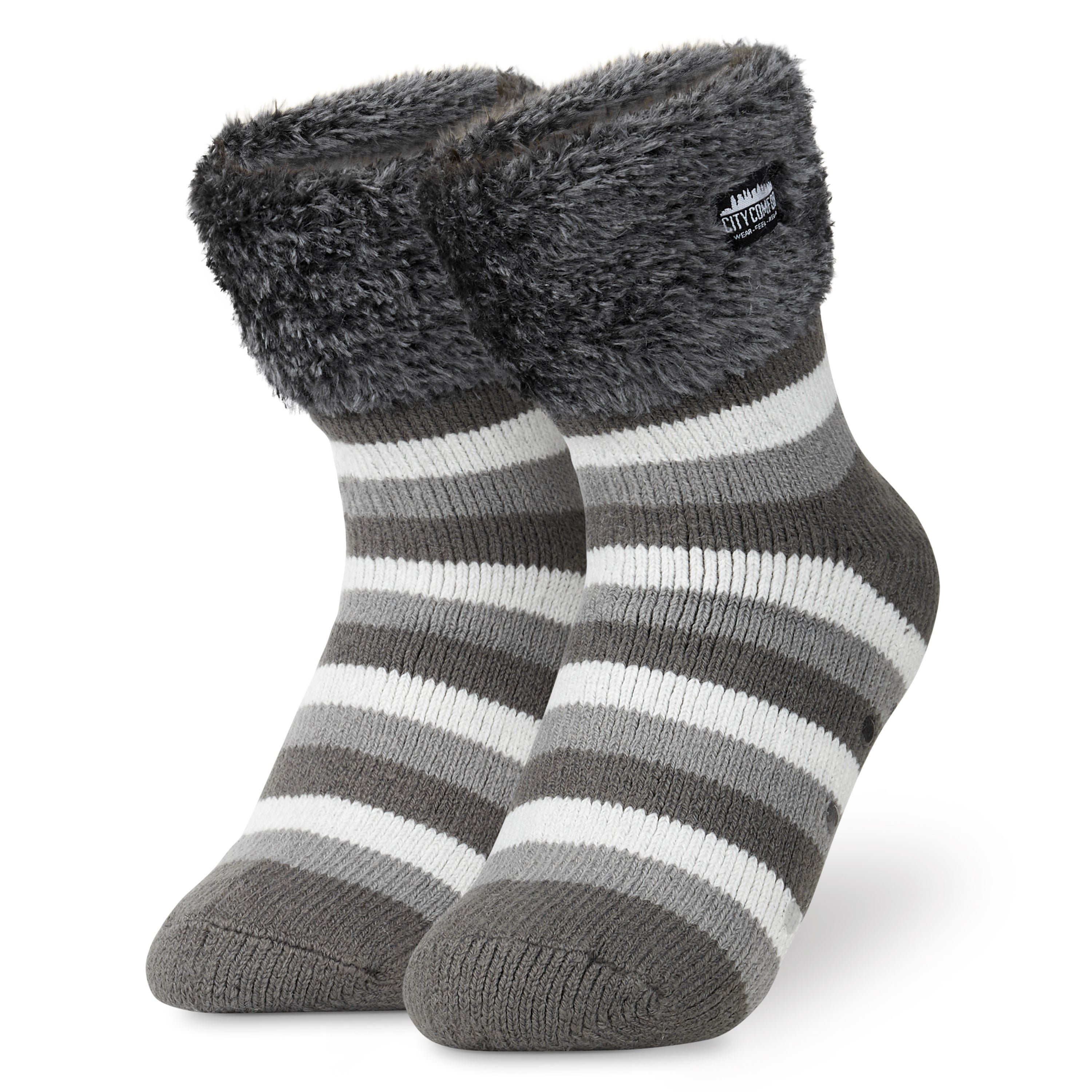 CityComfort Slipper Socks, Women Fluffy Socks Non Slip, Warm Cosy Gifts for Her Multiple Designs