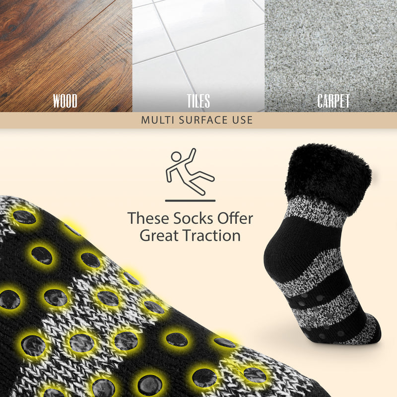 CityComfort Slipper Socks, Women Fluffy Socks Non Slip, Warm Cosy Gifts for Her Multiple Designs