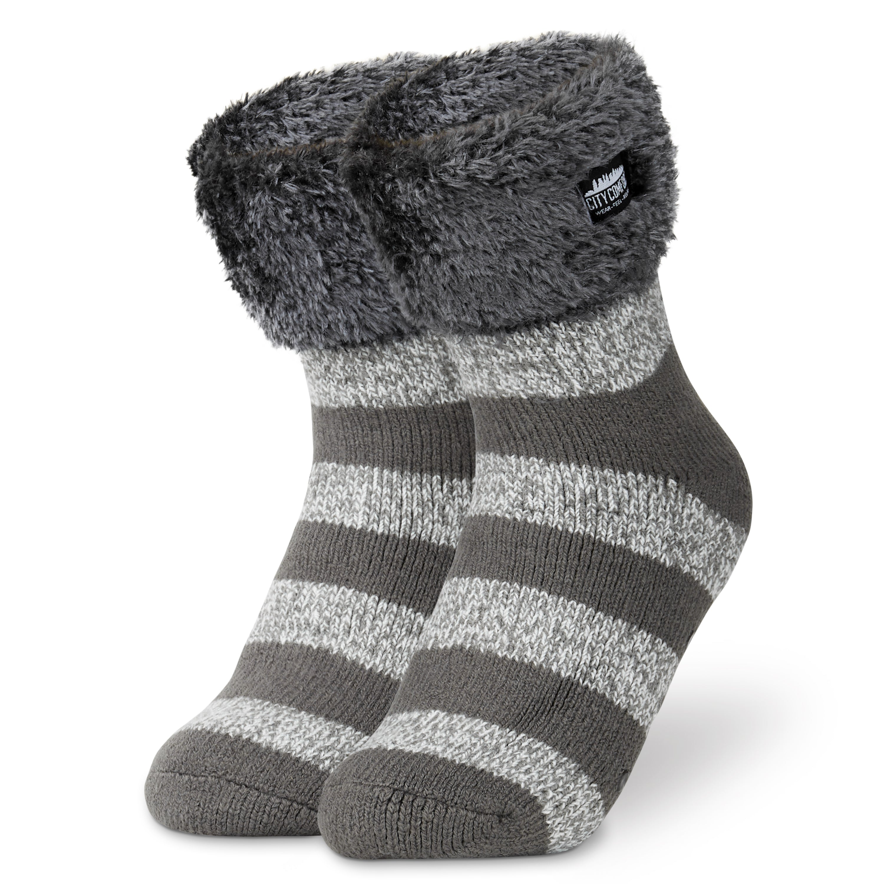CityComfort Slipper Socks, Women Fluffy Socks Non Slip, Warm Cosy Gifts for Her Multiple Designs