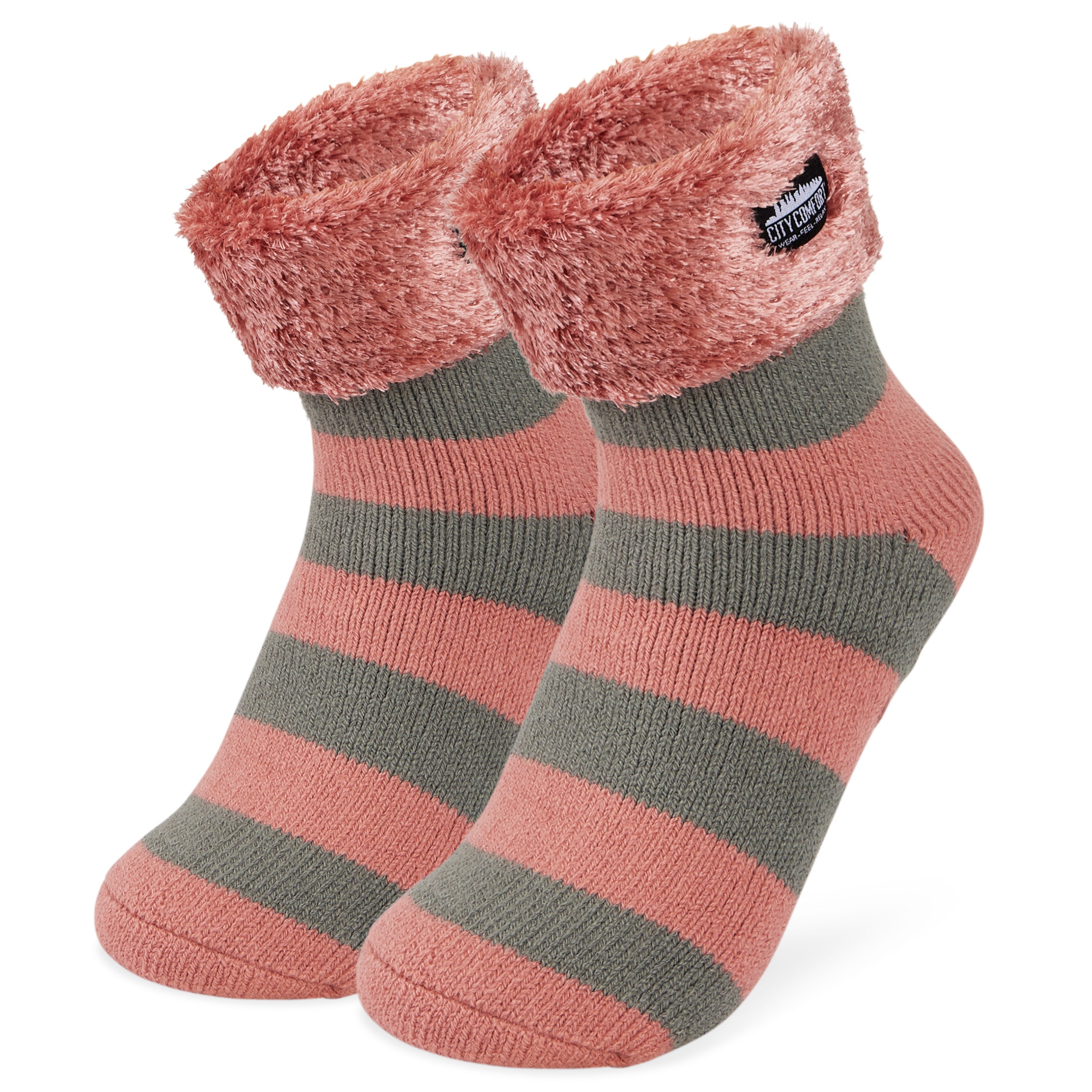CityComfort Slipper Socks, Women Fluffy Socks Non Slip, Warm Cosy Gifts for Her Multiple Designs