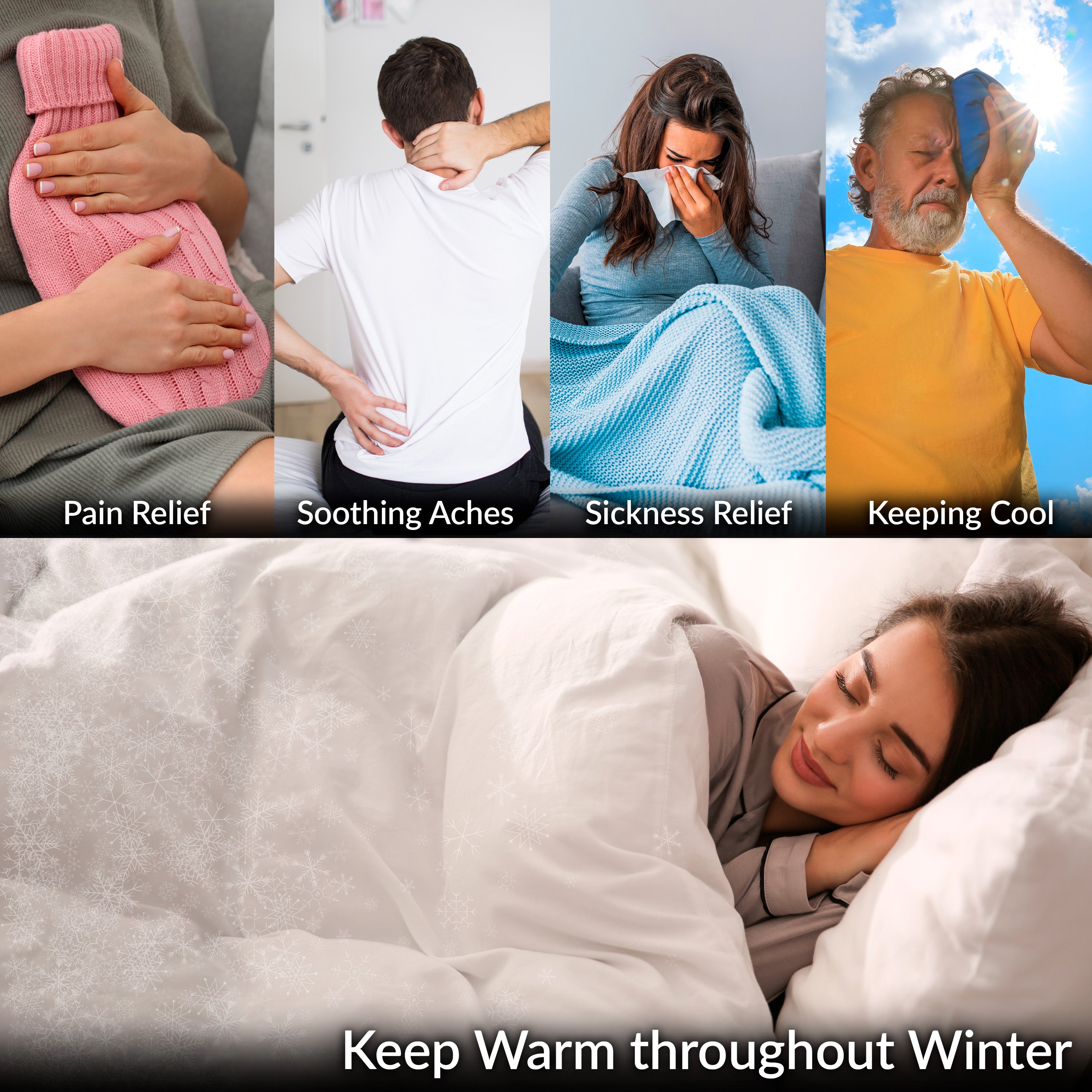 CityComfort Hot Water Bottle Belt, Wearable Hot Water Bottle Pouch (Pink) - Get Trend
