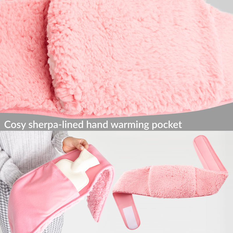 CityComfort Hot Water Bottle Belt, Wearable Hot Water Bottle Pouch (Pink)