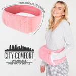 CityComfort Hot Water Bottle Belt, Wearable Hot Water Bottle Pouch (Pink) - Get Trend