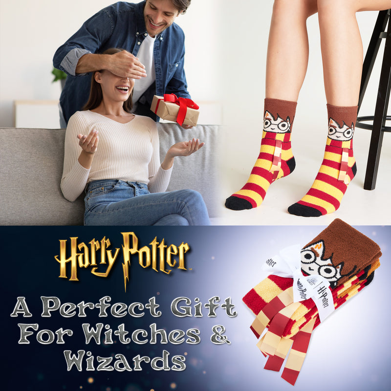 Harry Potter Fluffy Socks Womens, Multipack Slipper Socks