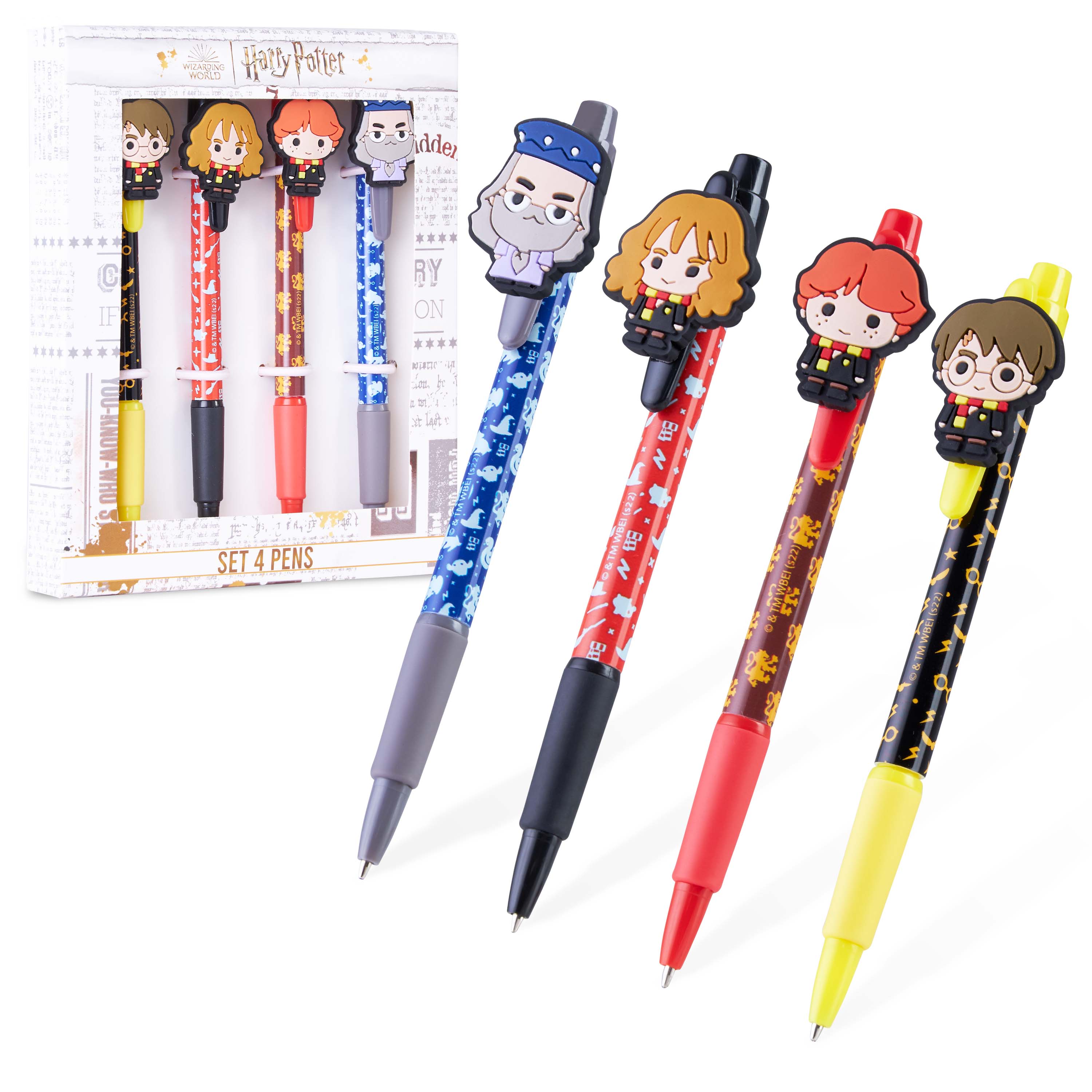 Harry Potter Pen, 4 Pack Novelty Pens, Stationery Sets for Kids - Get Trend