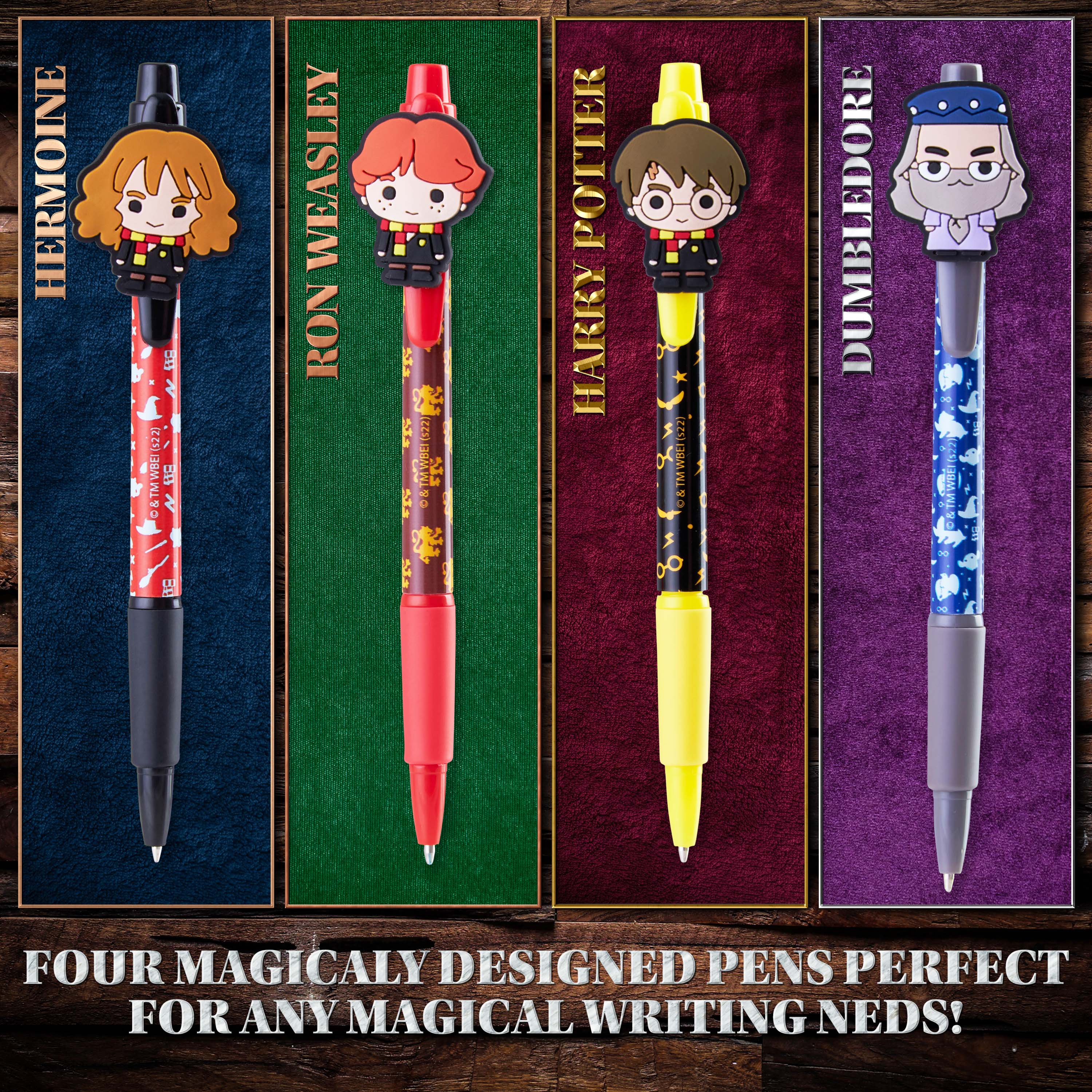 Harry Potter Pen, 4 Pack Novelty Pens, Stationery Sets for Kids - Get Trend