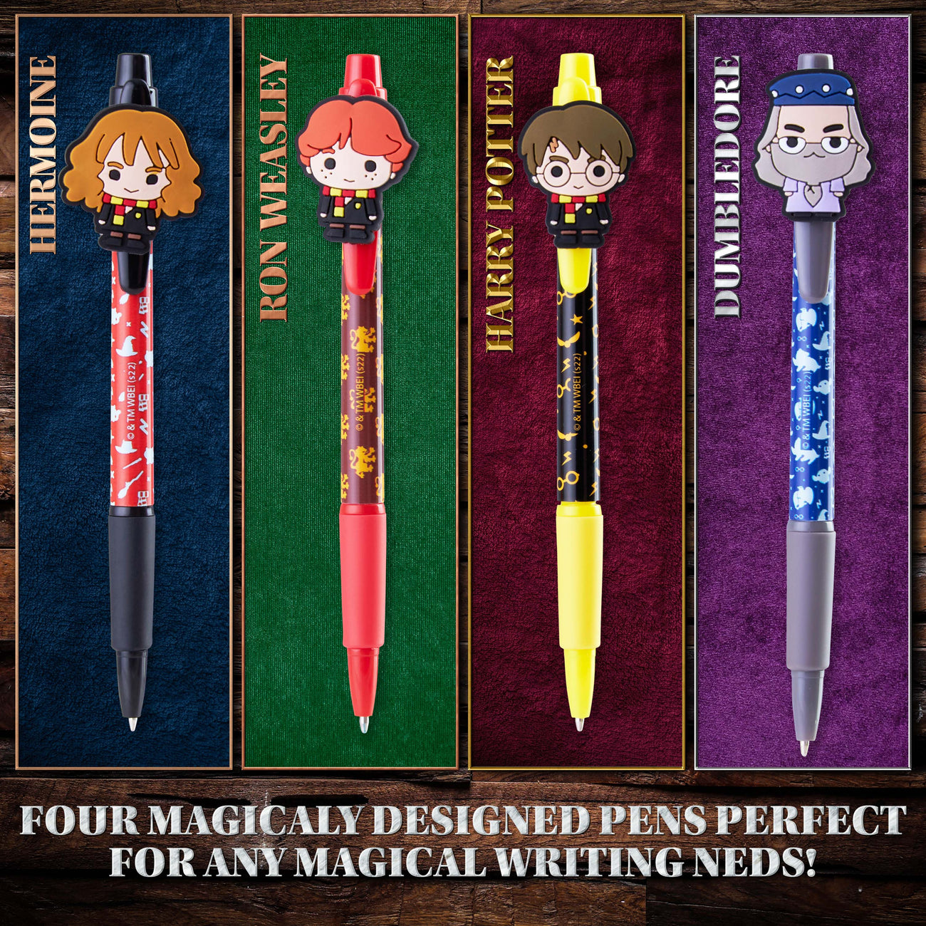  HARRY POTTER 4-Pack Ball Pen Set B, Multicolor, 1 : Office  Products