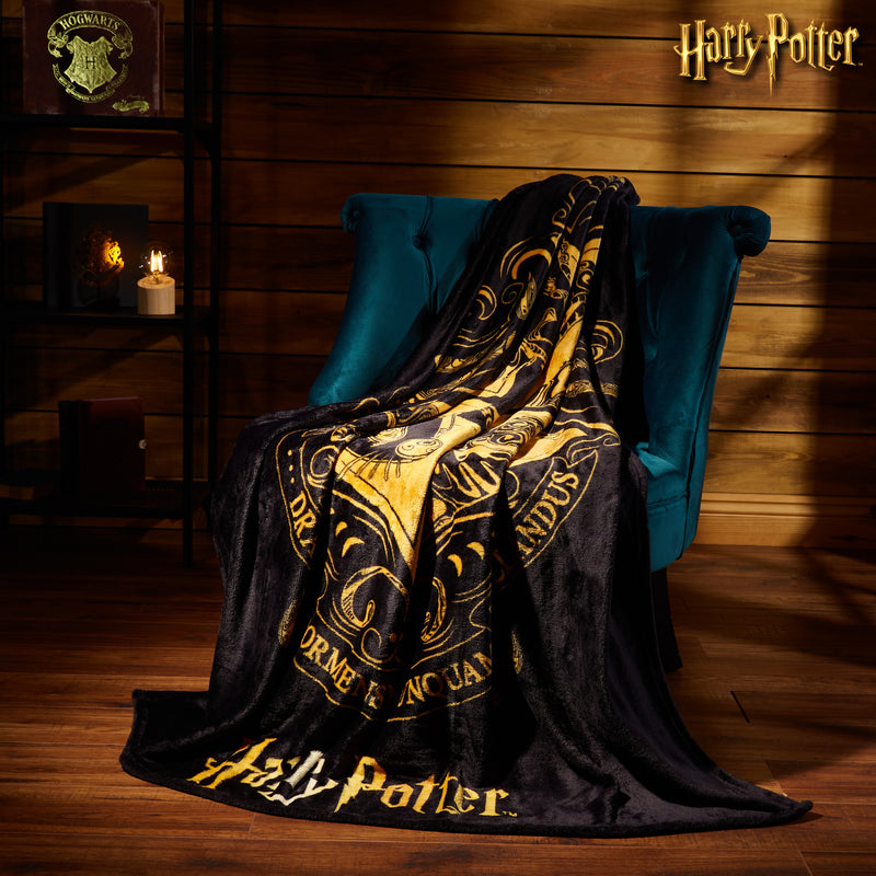 Harry Potter Throw Blanket, Hogwarts Fleece Blanket