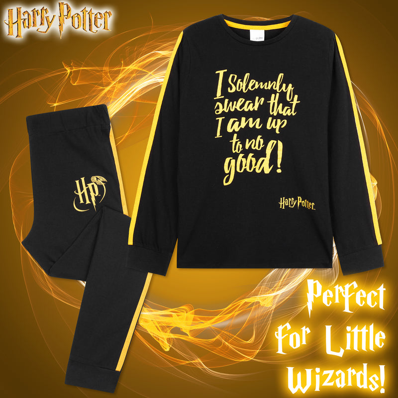 Harry Potter Girls Pyjamas, Kids Long Sleeve PJs, Marauder’s Map Gifts for Girls
