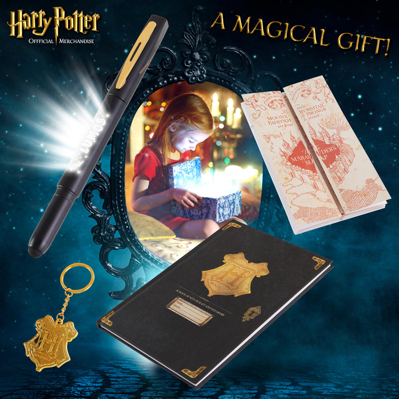 Harry Potter Stationery Set with Notebook and Pen Set Key Ring and Marauders Map