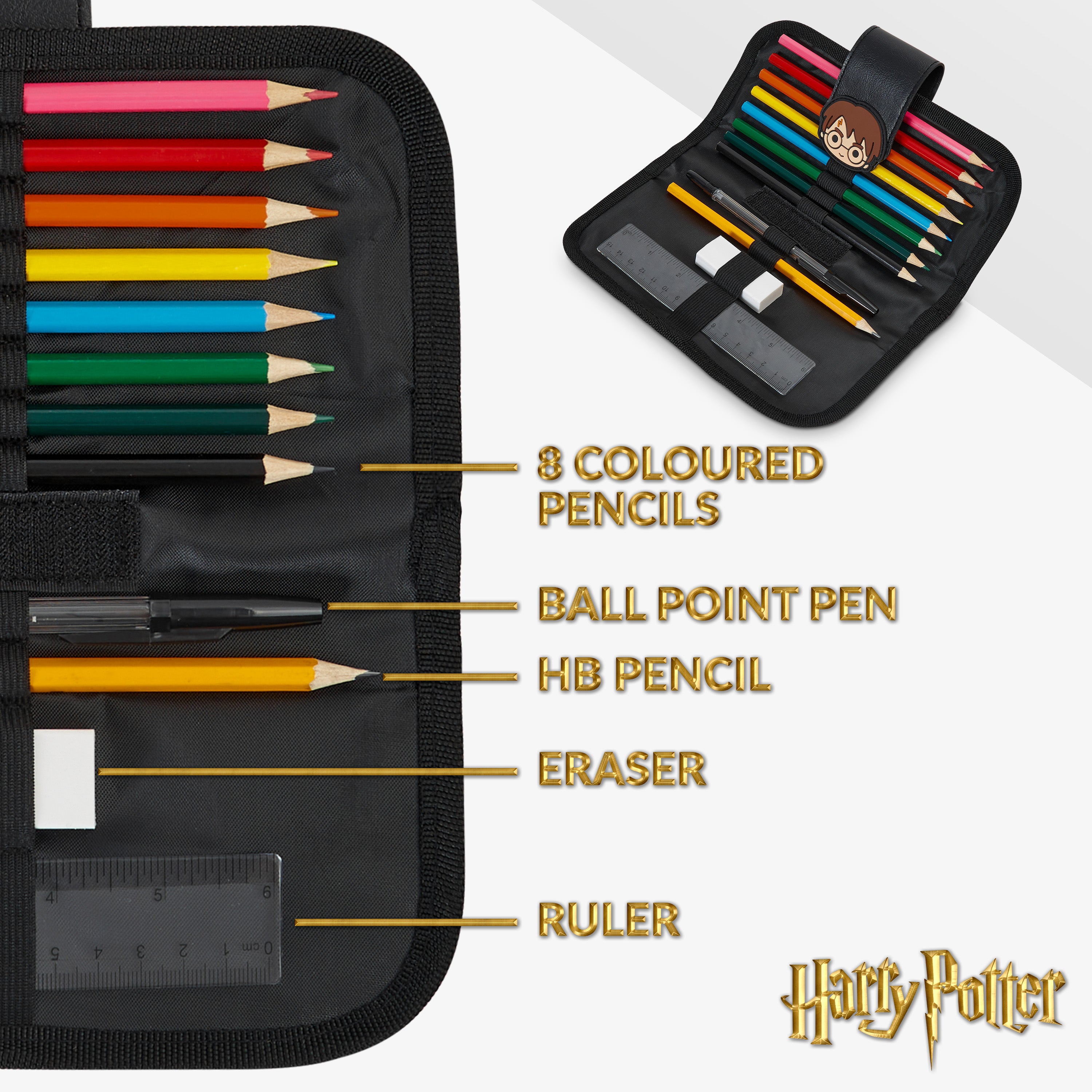 Harry Potter Pencil Case, Kids Pencil Case with Stationery Included - Get Trend