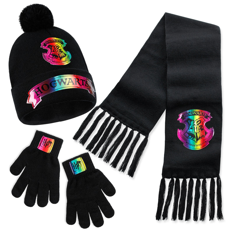 Harry Potter Beanie Hat Scarf and Gloves Set Kids, Gifts for Girls