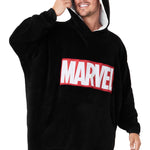 Marvel Hoodies For Men, BLACK Fleece Oversized Hoodie Blanket, Avengers Gifts for Men - Get Trend