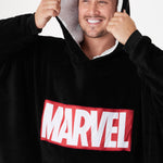 Marvel Hoodies For Men, BLACK Fleece Oversized Hoodie Blanket, Avengers Gifts for Men - Get Trend