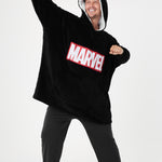 Marvel Hoodies For Men, BLACK Fleece Oversized Hoodie Blanket, Avengers Gifts for Men - Get Trend