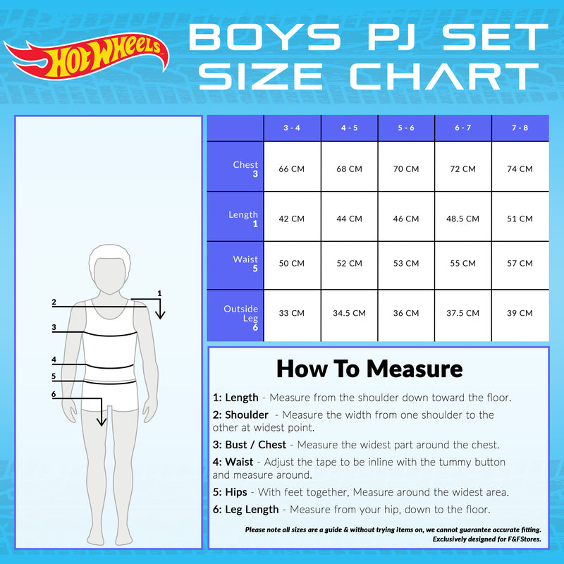 Hot Wheels Boys Pyjamas - Short Pyjamas for Kids