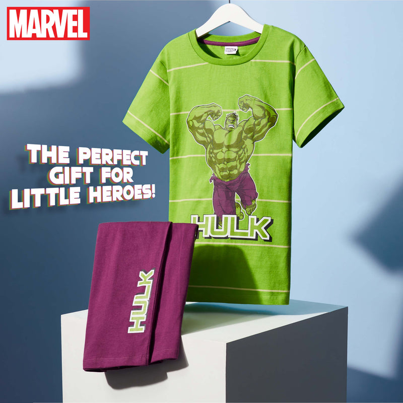 Marvel HULK Boys Pyjamas Avengers Superhero Kids Short PJs