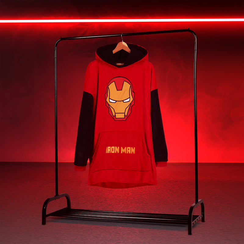 Marvel Oversized Hoodie Blanket for Men - Iron Man