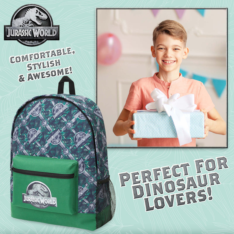 Jurassic World Boys Backpack, Dinosaur Backpack Kids School Bag