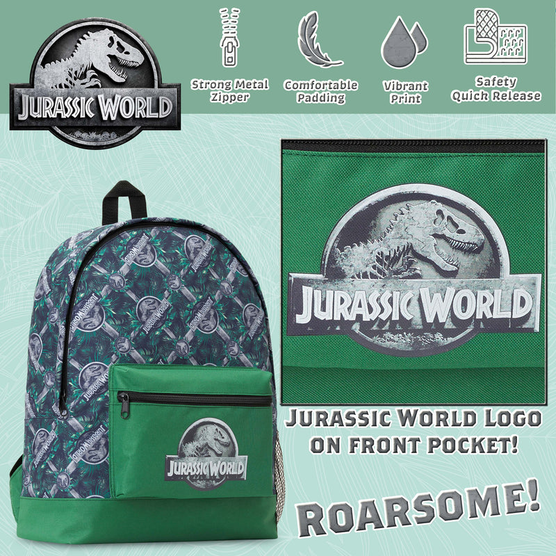 Jurassic World Boys Backpack, Dinosaur Backpack Kids School Bag