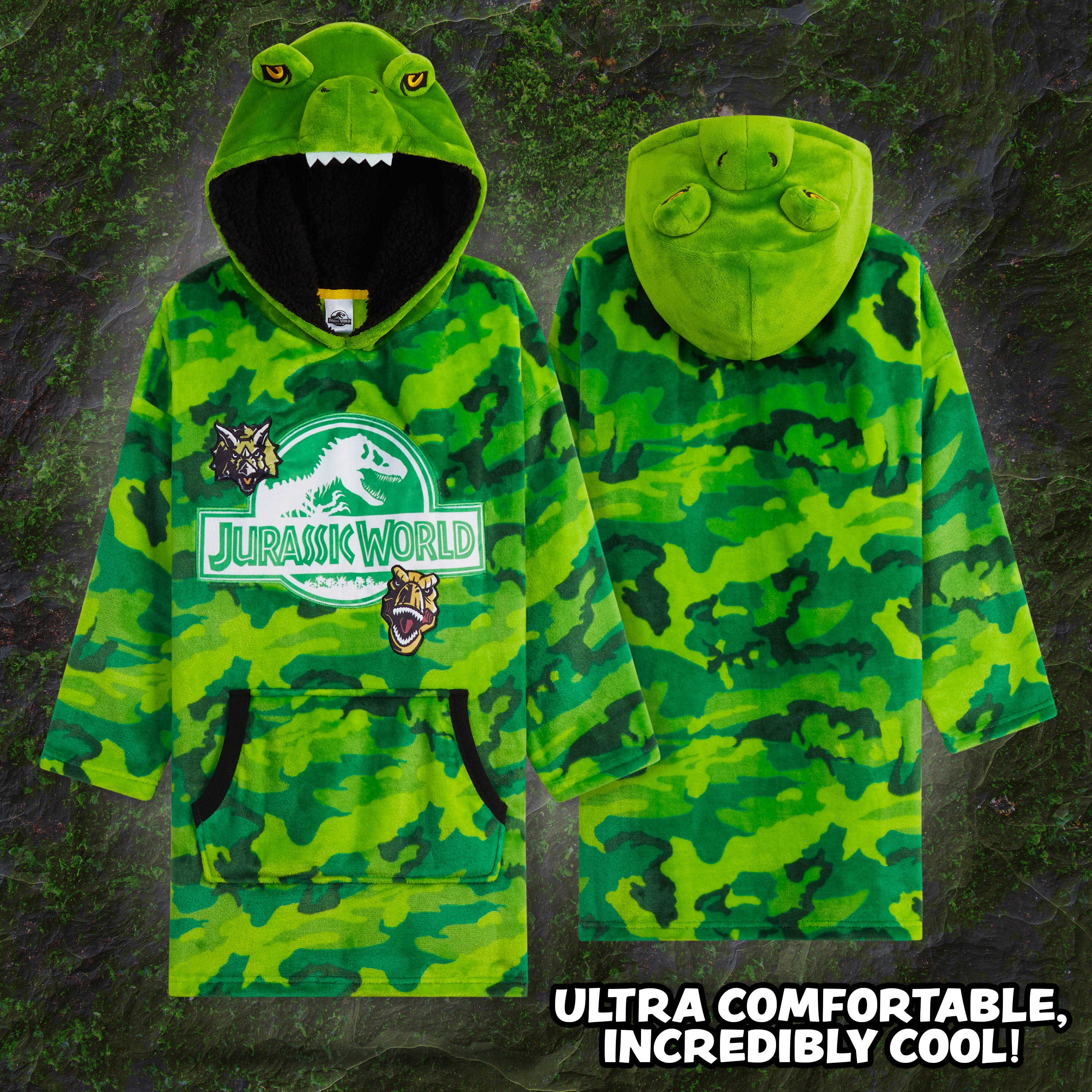 Jurassic World Blanket Hoodie - Jurassic World Fleece Oversized Hoodie - Get Trend