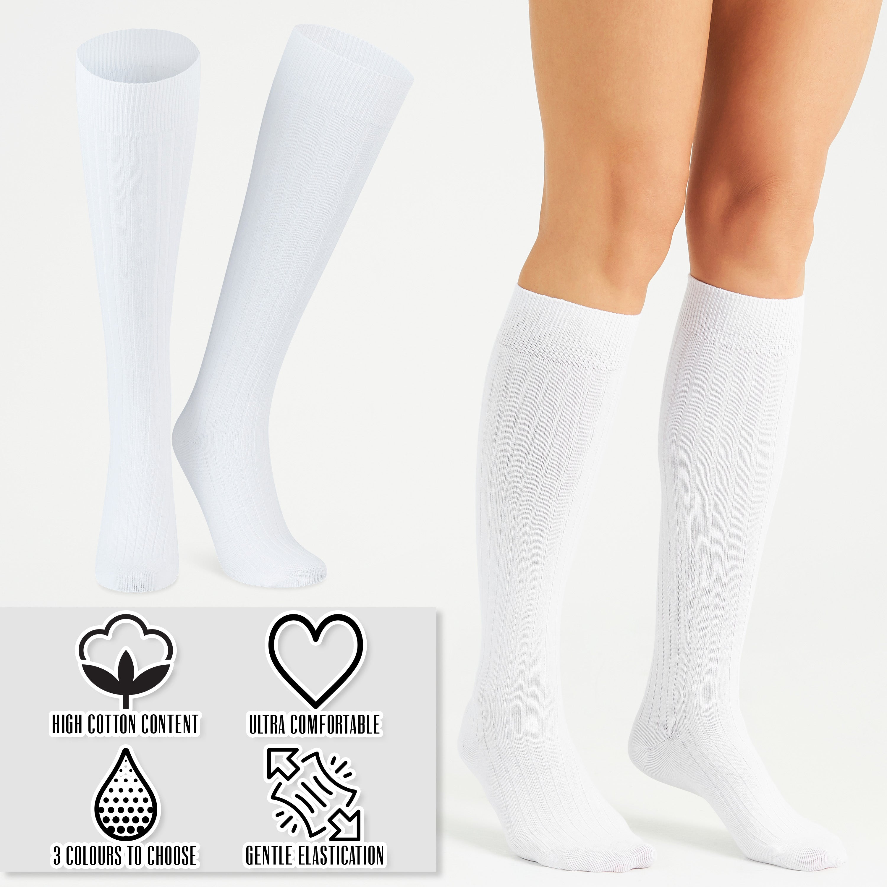 CityComfort Knee High Socks - Knee High Socks for Adults - Get Trend