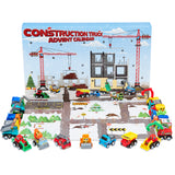 KreativeKraft Advent Calendar Kids Car Advent Calendars with 24 Diecast Mini Racing Cars or Construction Trucks - Get Trend