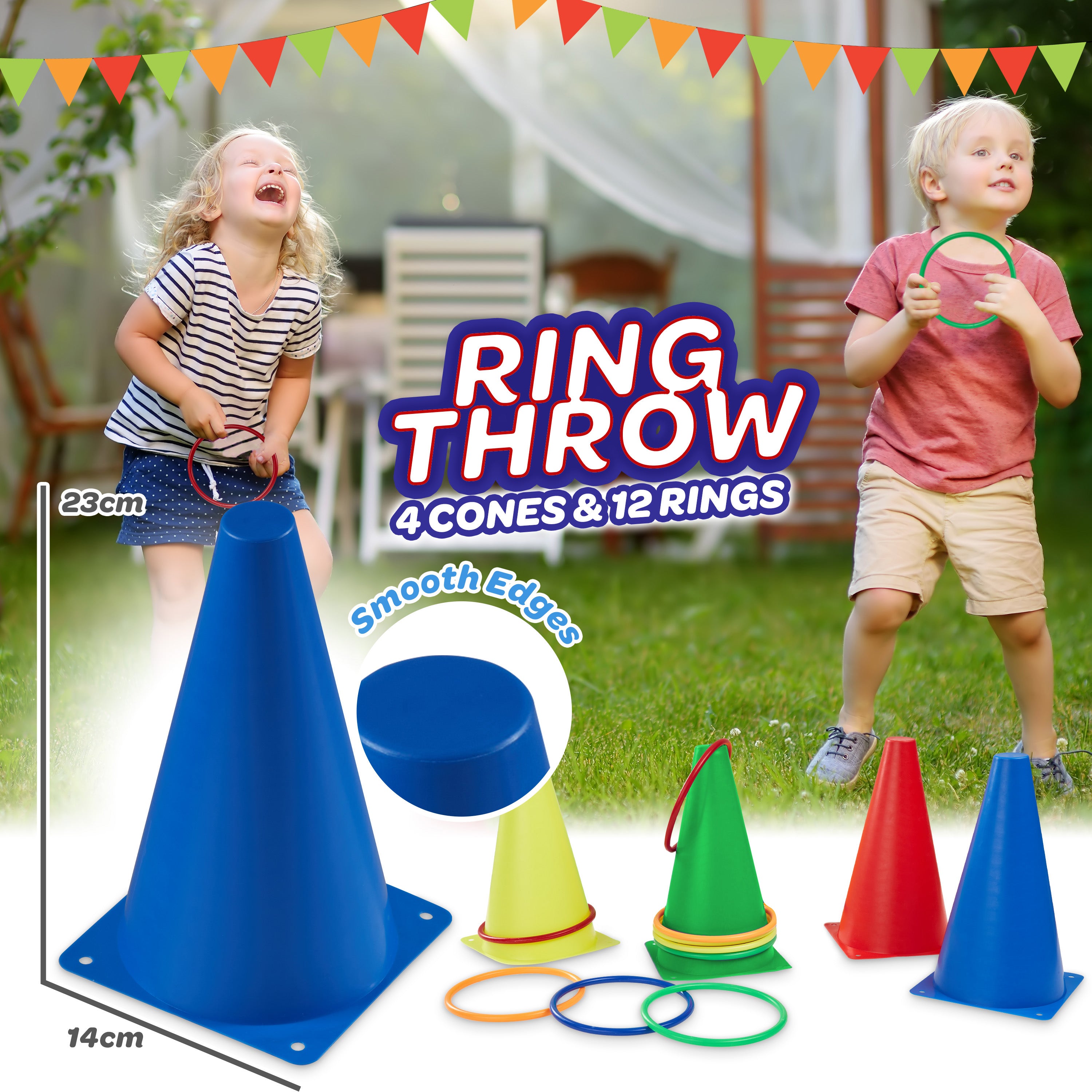 KreativeKraft Outdoor Games for Kids Sports Day Kit Egg and Spoon Race Sack Race - Get Trend