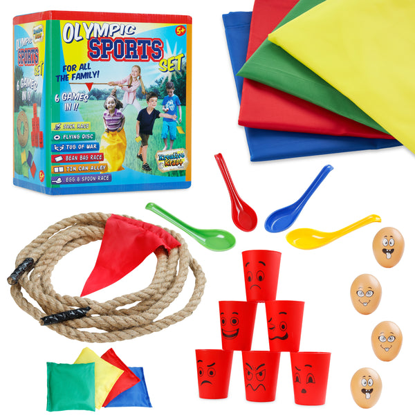 KreativeKraft Outdoor Games for Kids and Adults, 6 in 1 Garden Games