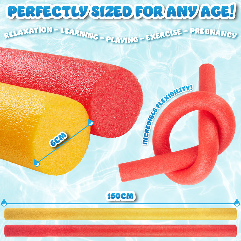 Swimming Pool Noodle for Kids and Adults, 2 Pack