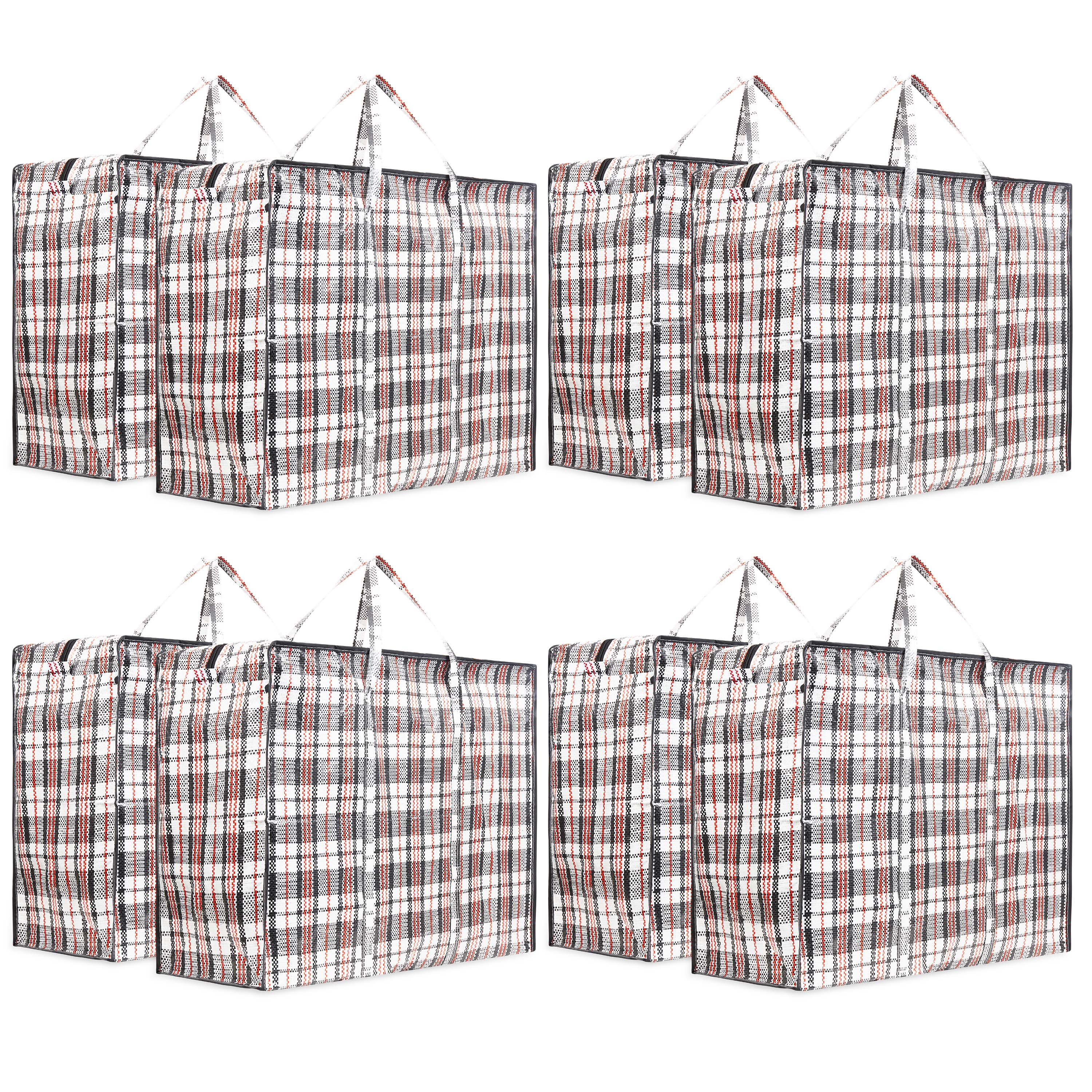 DECO EXPRESS Pack of 8 X Large STRONG Storage Laundry Shopping Bags - Get Trend