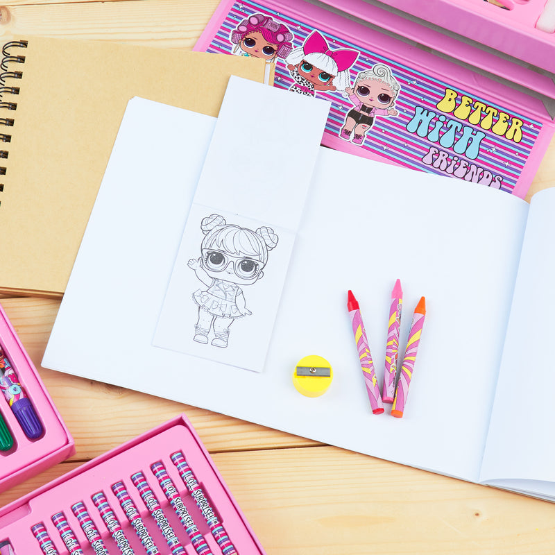 L.O.L. Surprise! Crafts for Kids Art Set Lol Doll 40+ Pieces Set Colouring Pencils