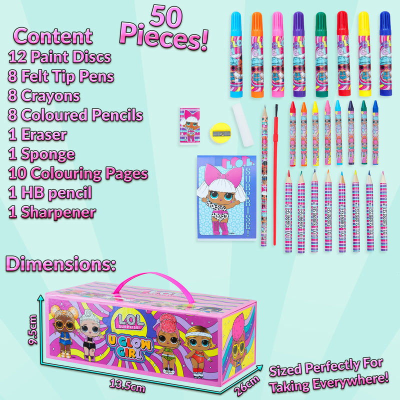 L.O.L. Surprise! Crafts for Kids Art Set Lol Doll 40+ Pieces Set Colouring Pencils