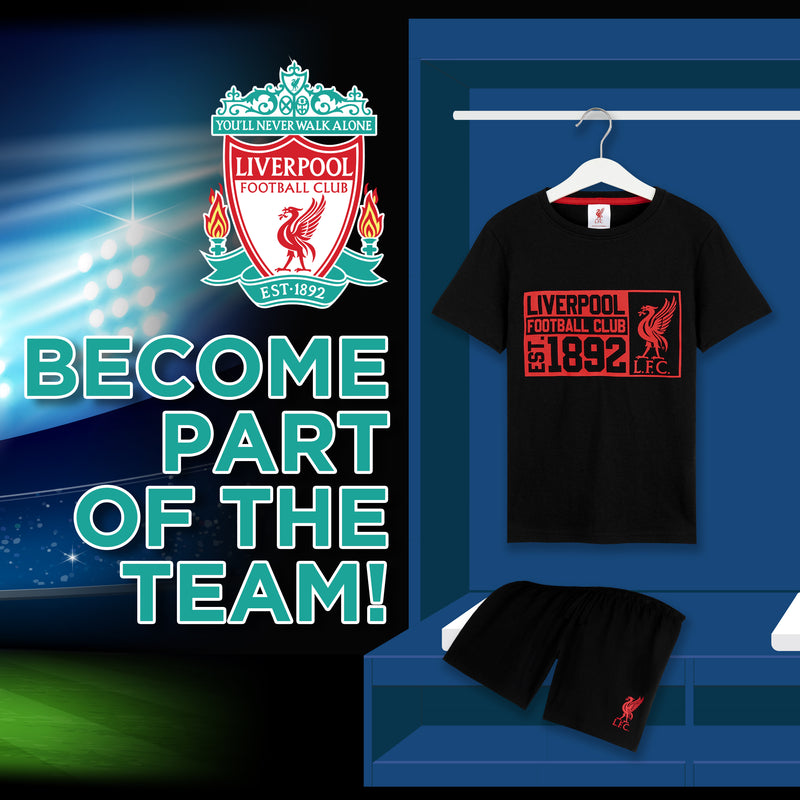 Liverpool F.C. Boys Pyjamas, Football Merchandise, Short Kids PJs for Summer